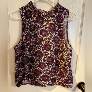 Banana Republic Multicolor Sleeveless Linen Top.  Sz S